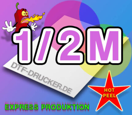 DTF Transfers 1/2 Meter - Hot Peel - Express Produktionslaufzeit