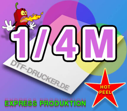 DTF Transfers 1/4 Meter - Hot Peel - Express Produktionslaufzeit